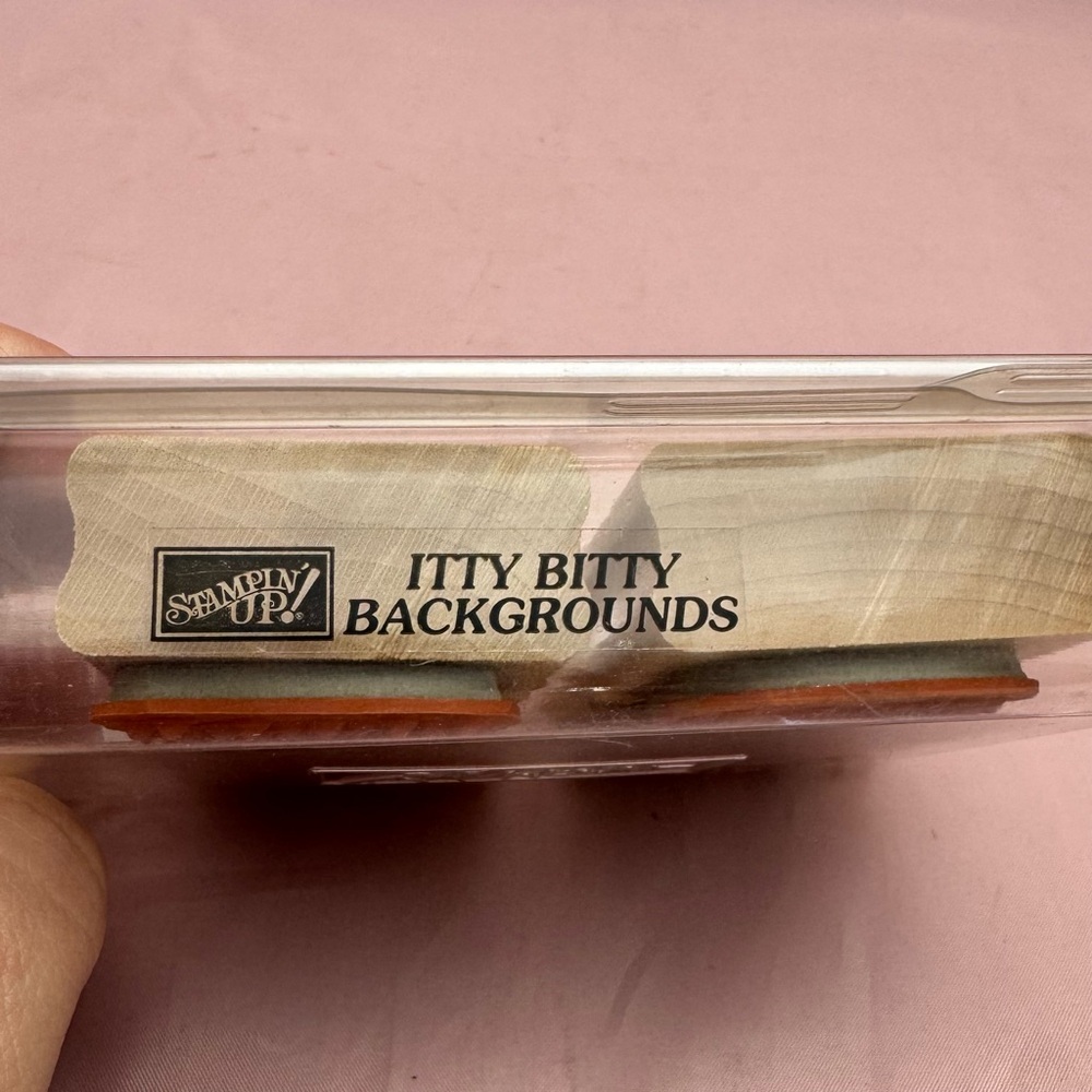 Stampin’ Up! Itty Bitty Backgrounds (1997) – 4 Wood-Mounted Rubber Stamps - Picture 4 of 4